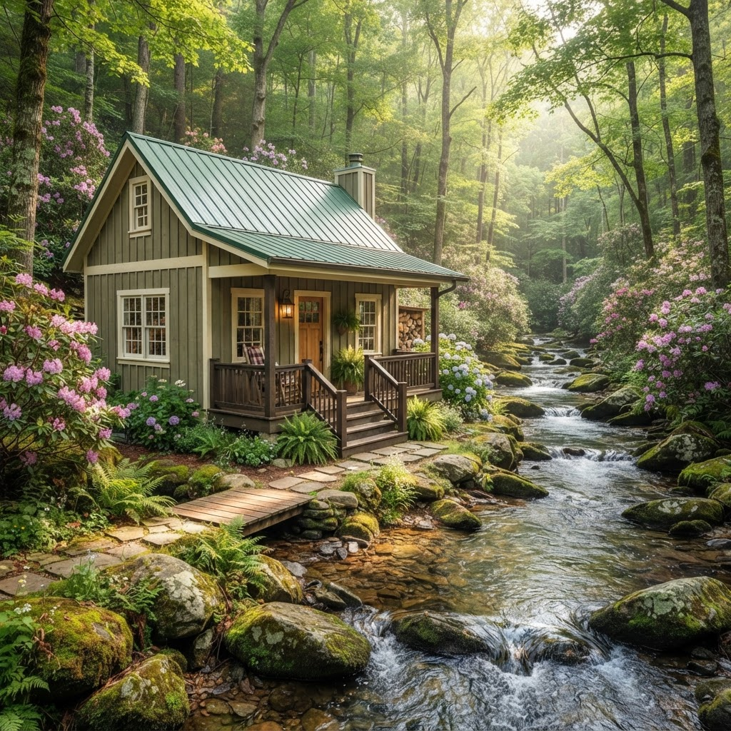 Creekside Cottage, a vacation rental in Toccoa River, Blue Ridge Georgia